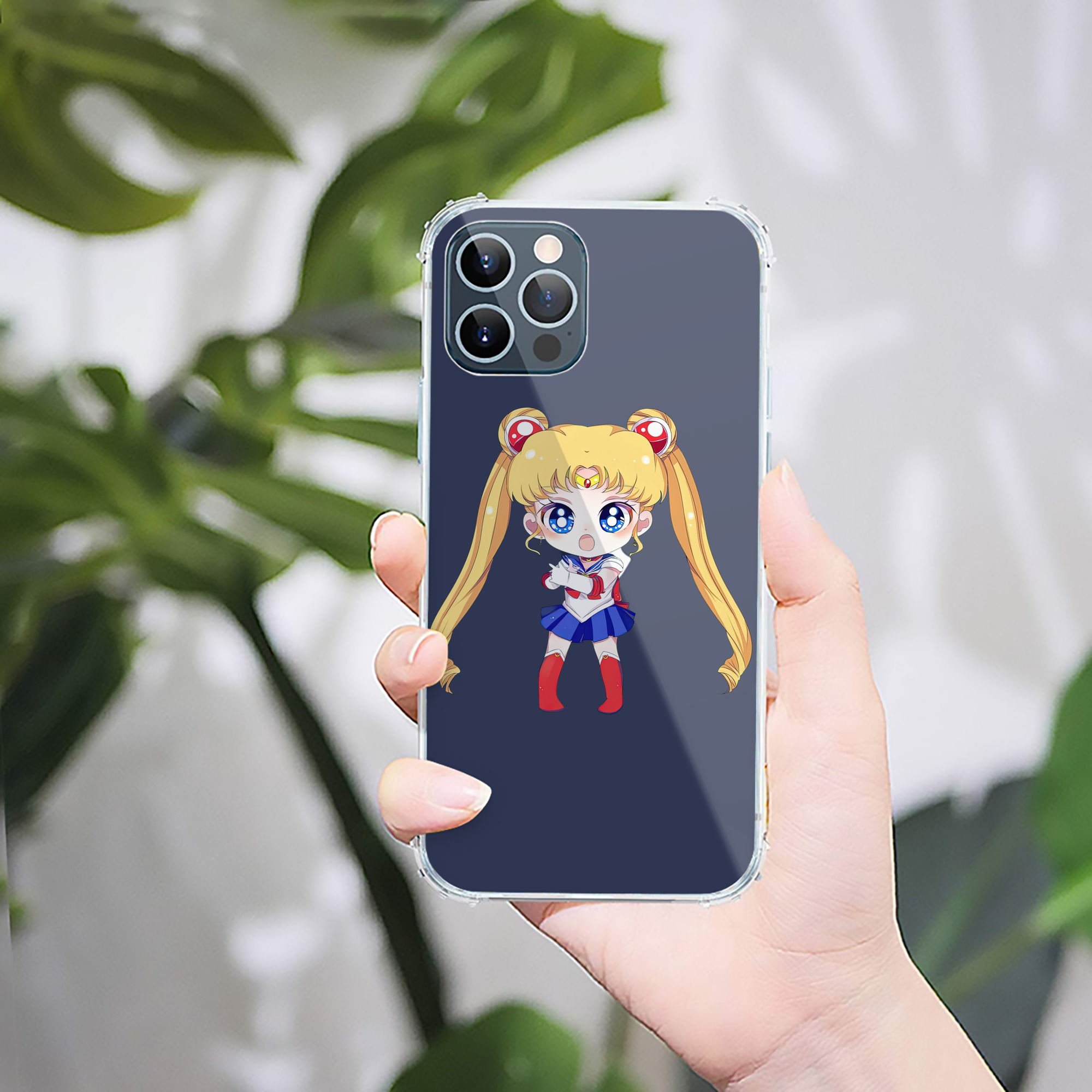 （画像用） 美少女戦士セーラームーン 月野 うさぎ つきの うさぎ Sailor Moon Tsukino Usagi 【iPhone 12シリーズ対応】透明スマホケース（クリアソフトケース）